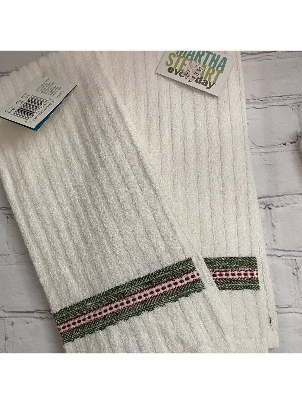 🏡🏡Martha Stewart Waffle Kitchen Towels Two NWT